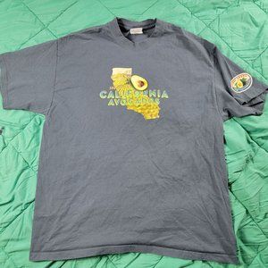 California Avocados Mens XL Black Tshirt Short Sleeve Hand Grown In California